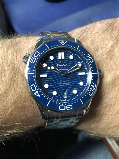 blue omega watch